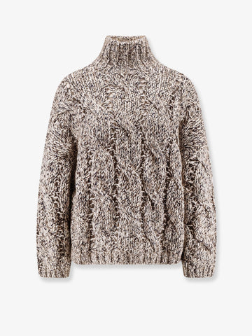 Wool and cashmere turtleneck sweater with sequins