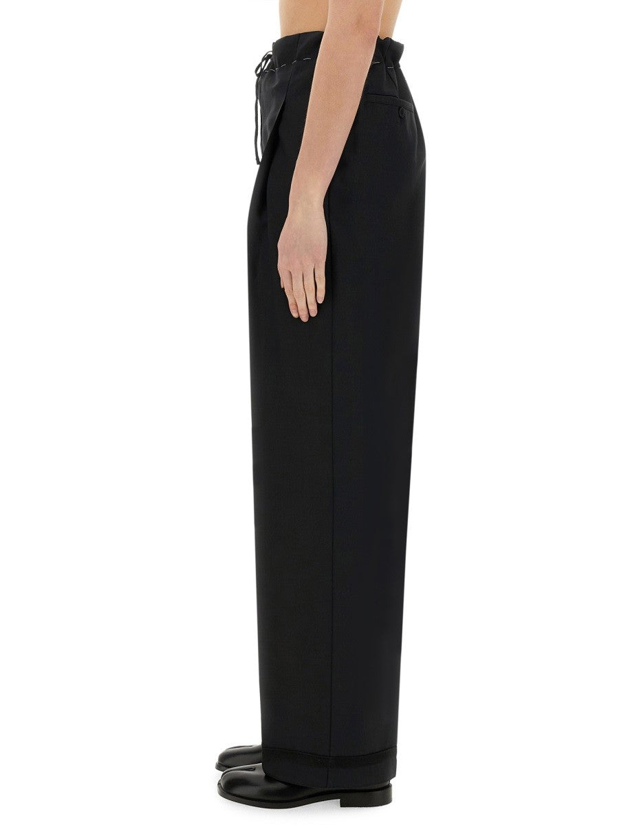 WOOL AND MOHAIR PANTS