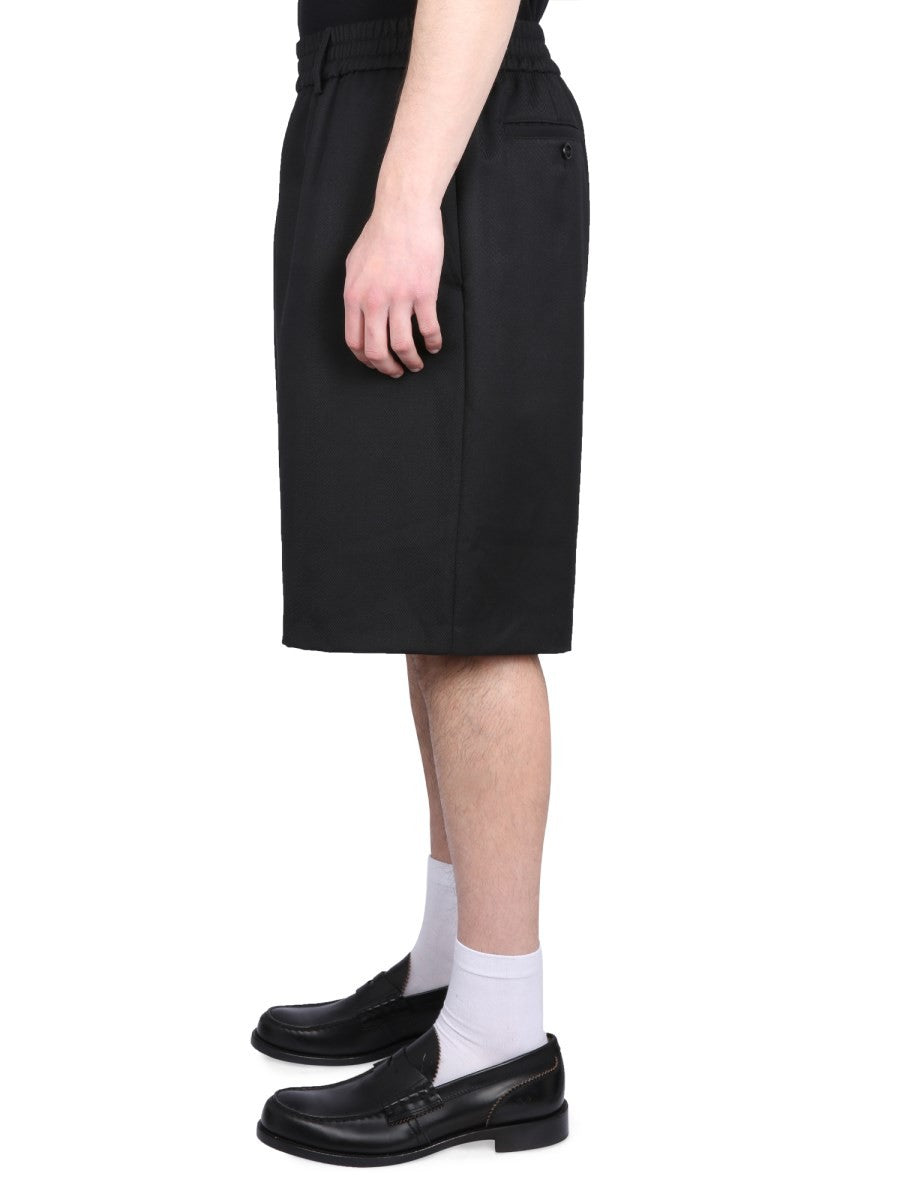 WOOL BLEND BERMUDA SHORTS