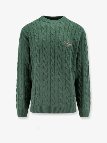 Wool blend braided sweater