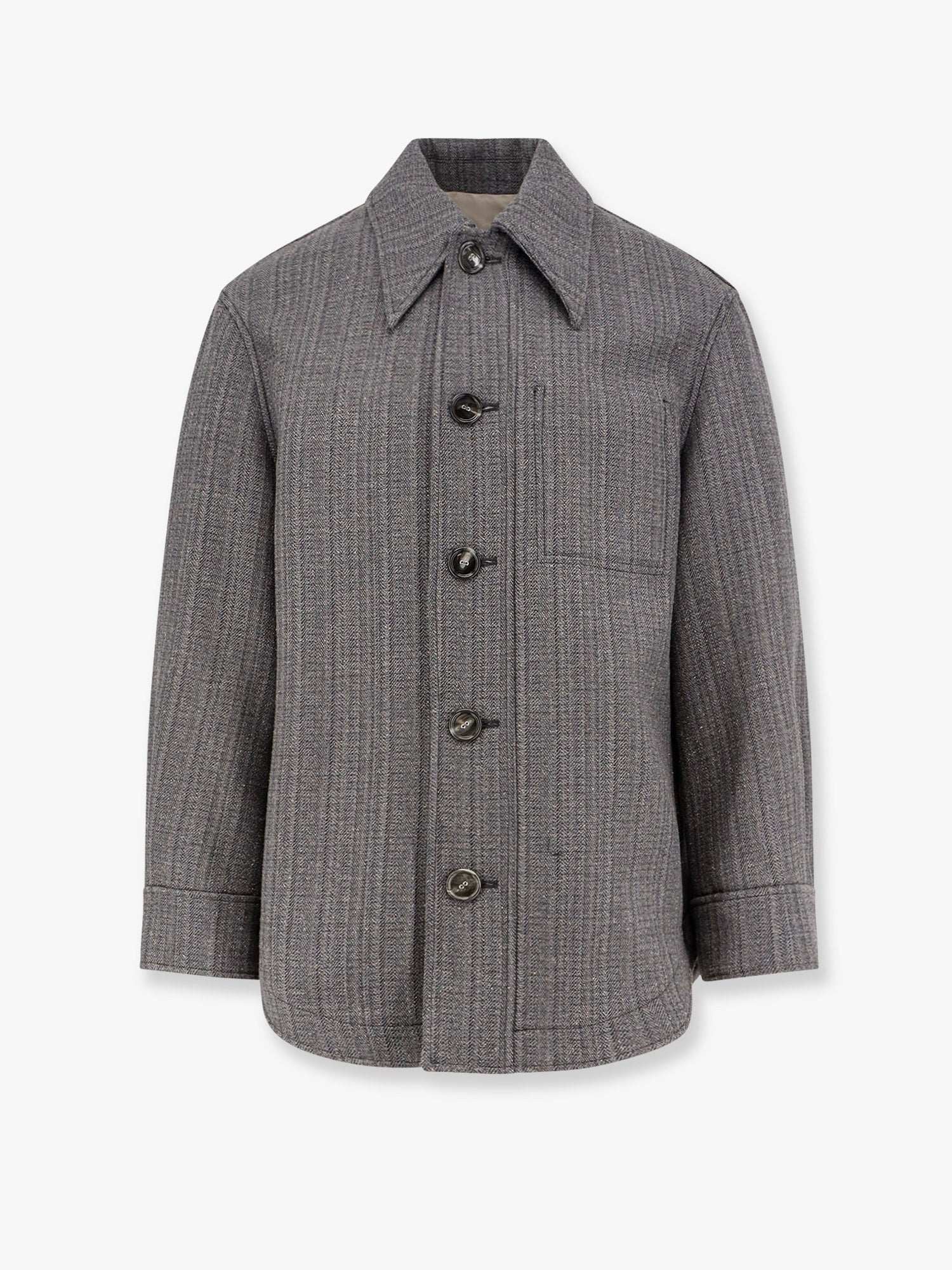 Wool blend overshirt