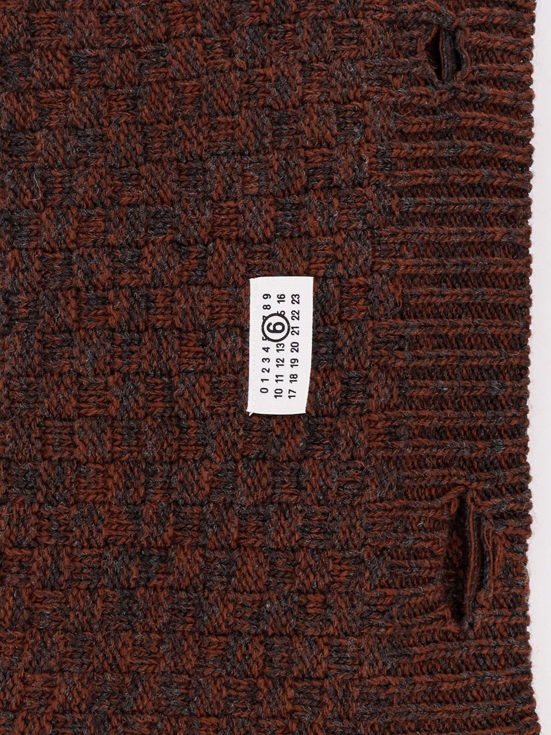 Wool blend scarf with distressed effect