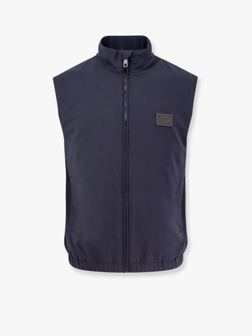 Wool blend sleeveless jacket