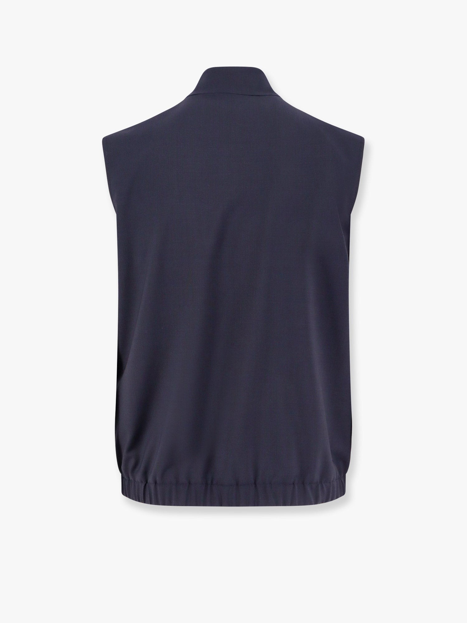 Wool blend sleeveless jacket