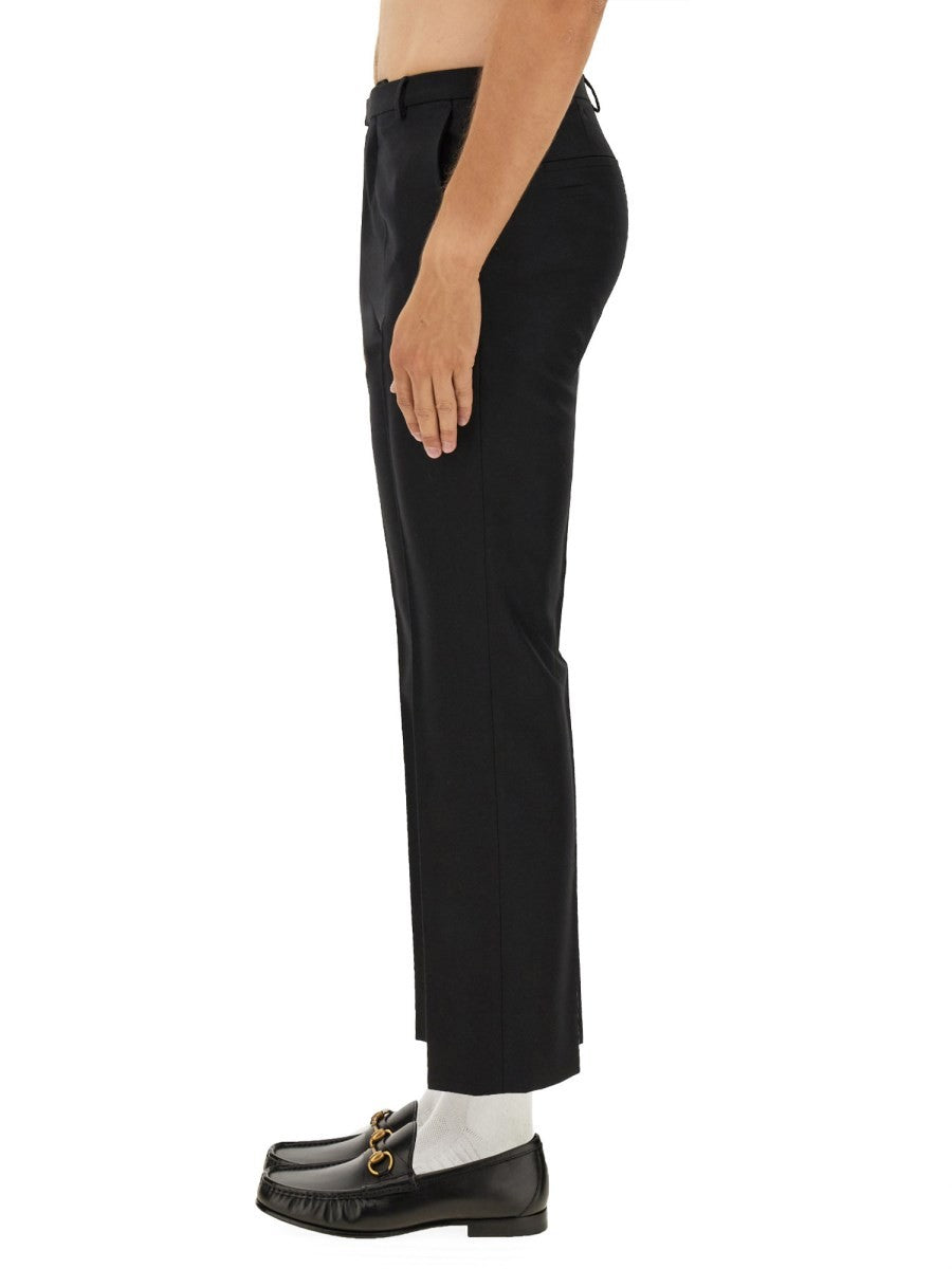 WOOL BLEND TWILL PANTS