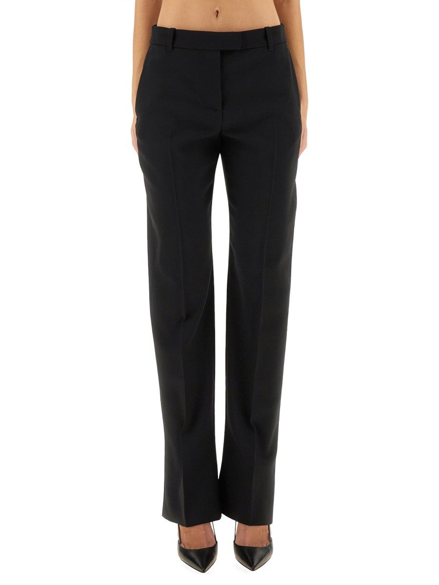 WOOL GABARDINE TAILORED PANTS