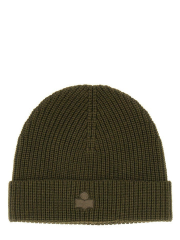 WOOL HAT WITH LOGO PATCH