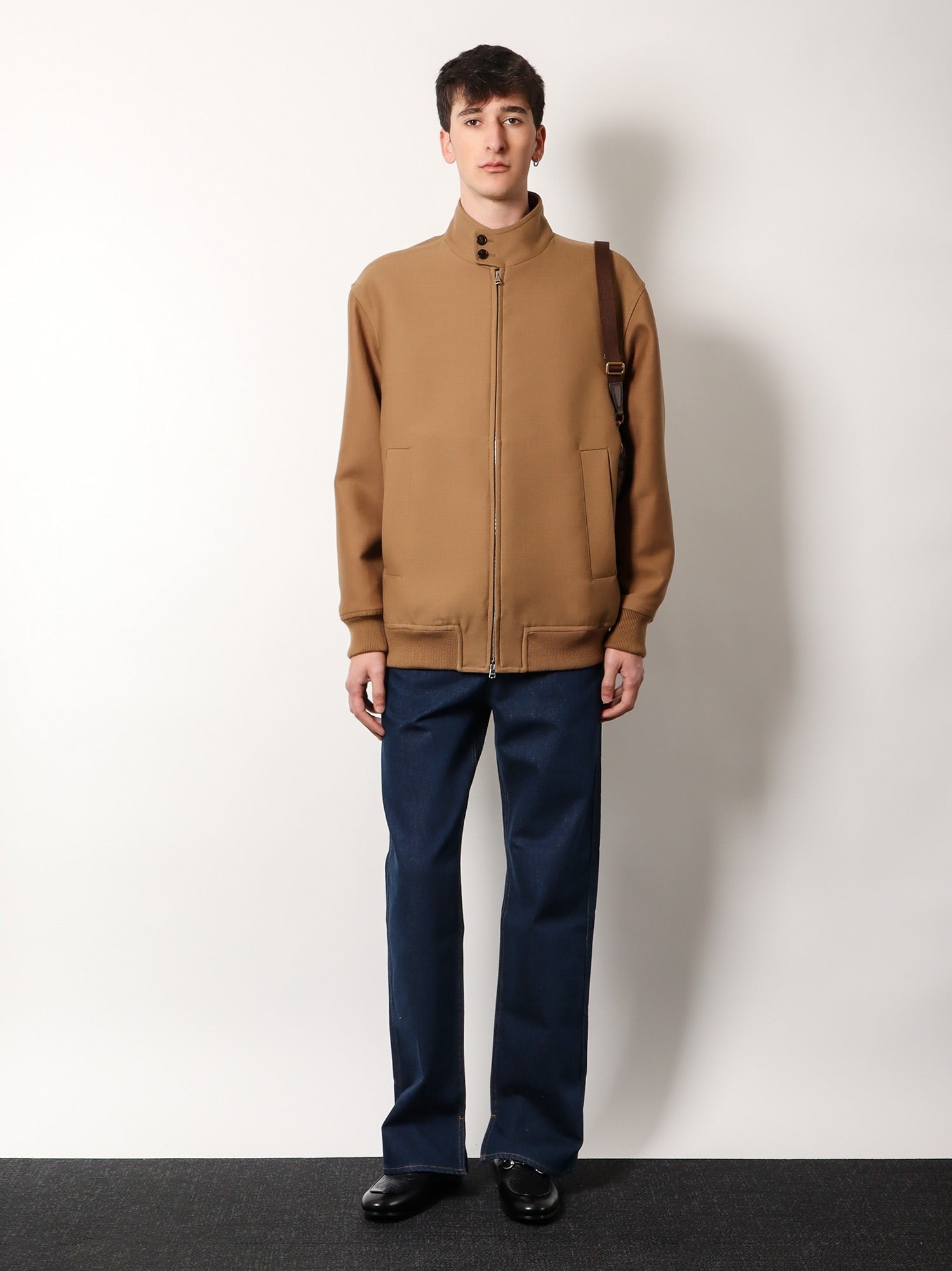 Wool jacket with gg lining