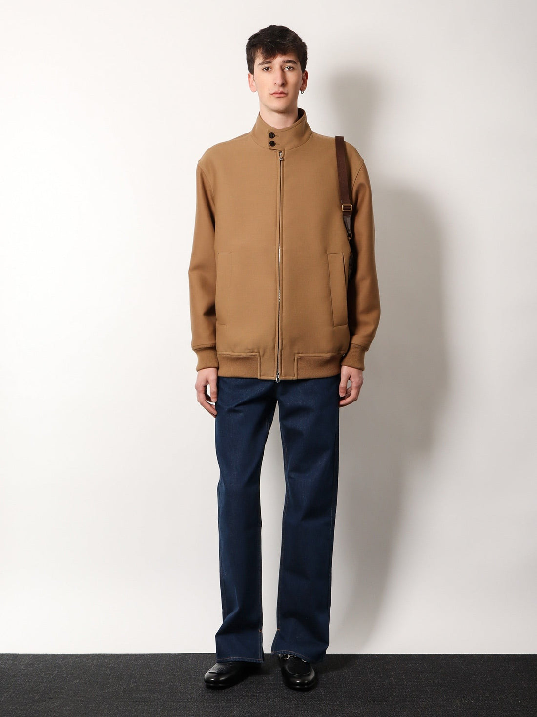 Wool jacket with gg lining