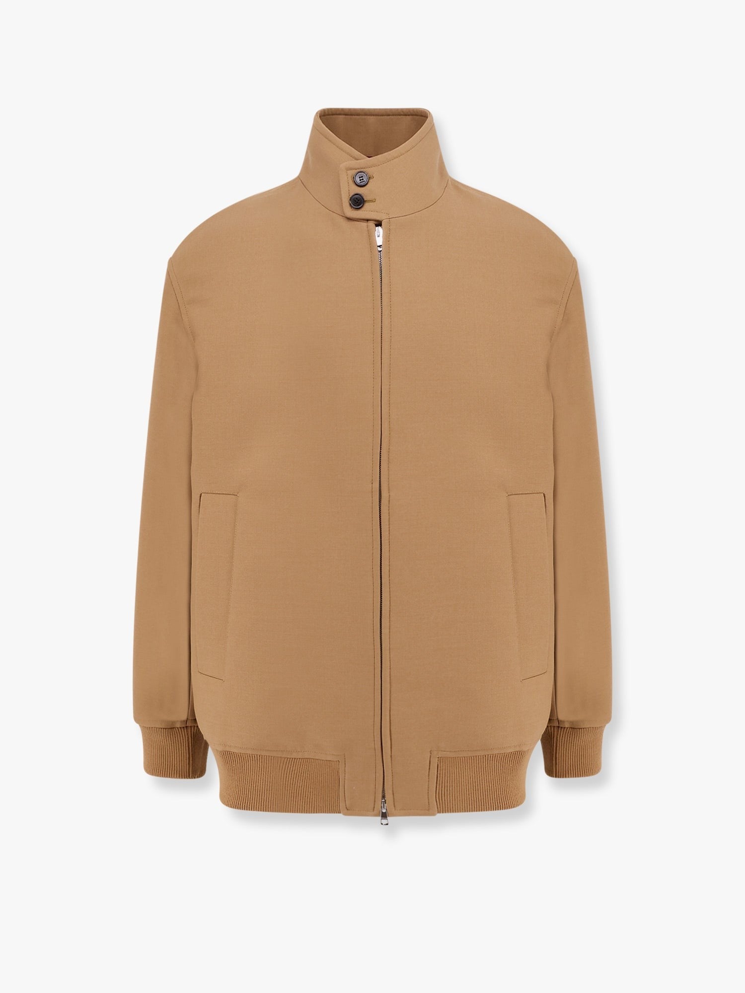 Wool jacket with gg lining