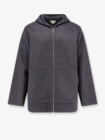 Wool jacket with hood