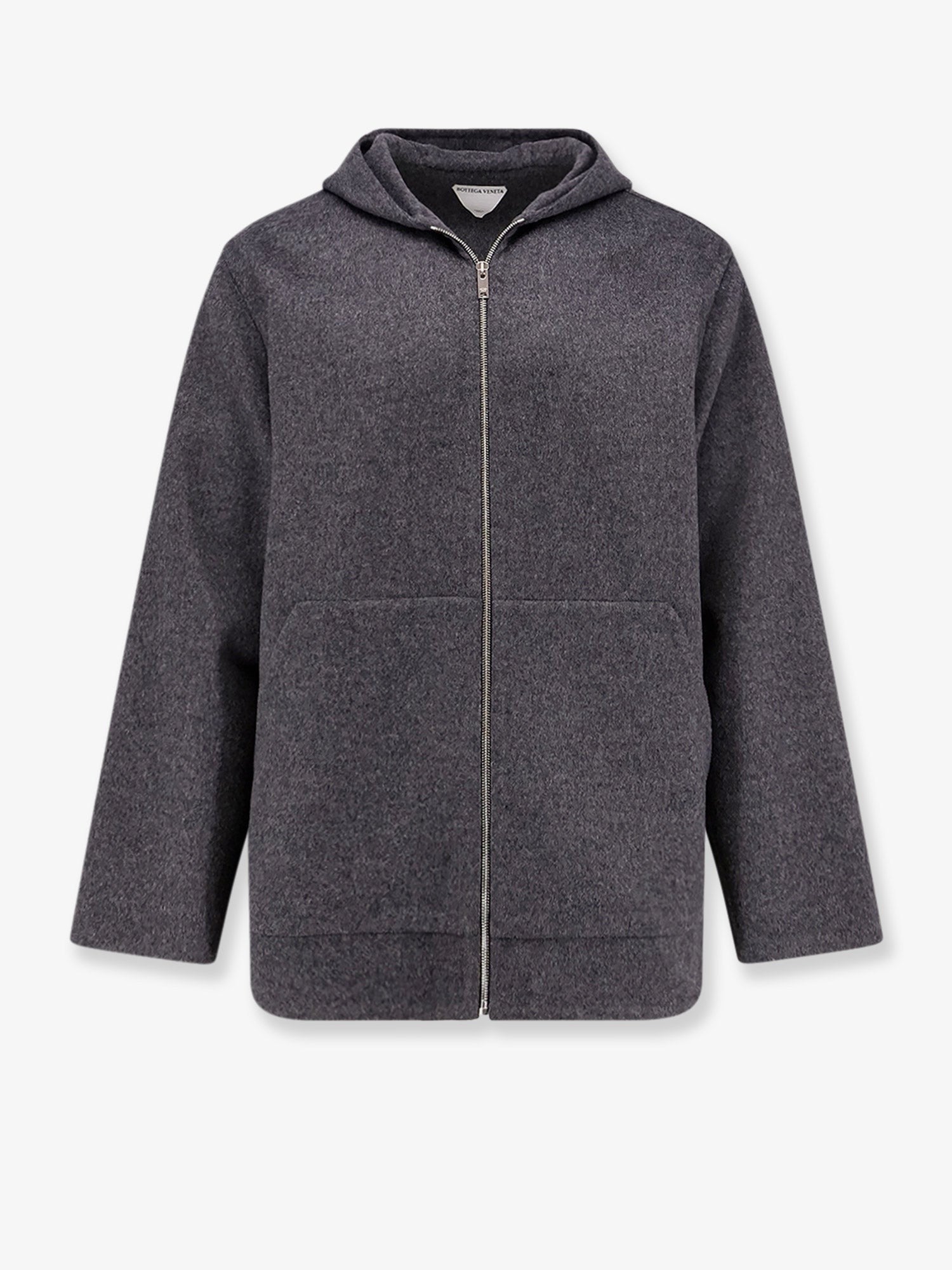 Wool jacket with hood