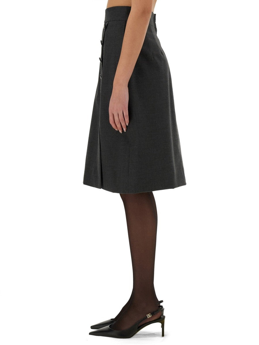 WOOL MIDI SKIRT