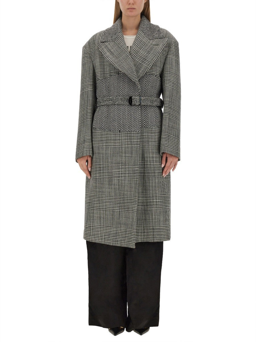 WOOL PATCHWORK COAT