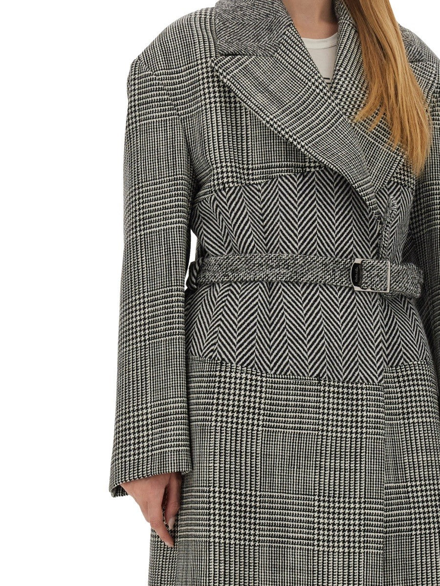 WOOL PATCHWORK COAT