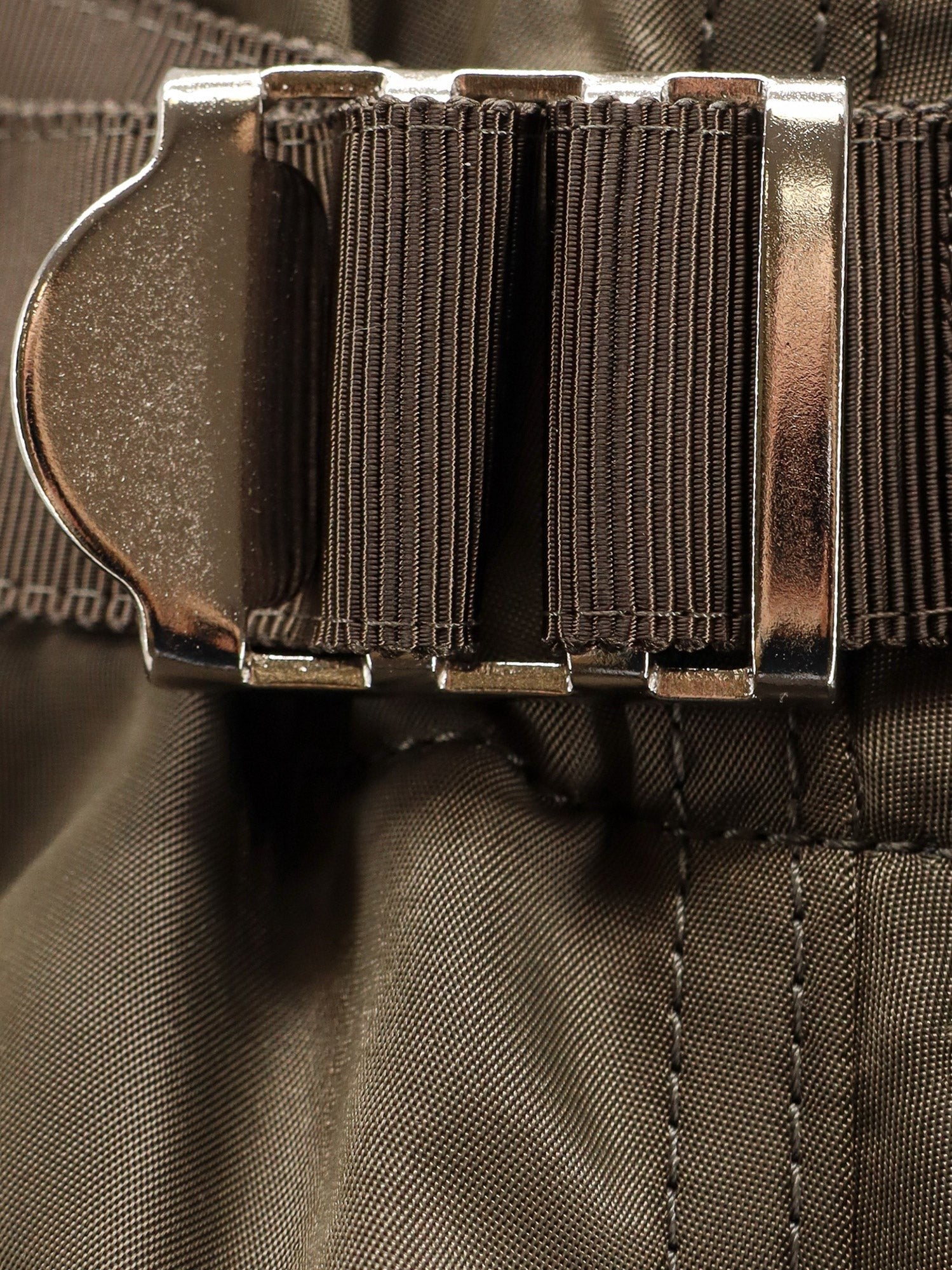 Wool shorts with nylon details