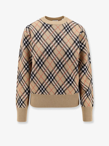 Wool sweater with Burberry Check motif
