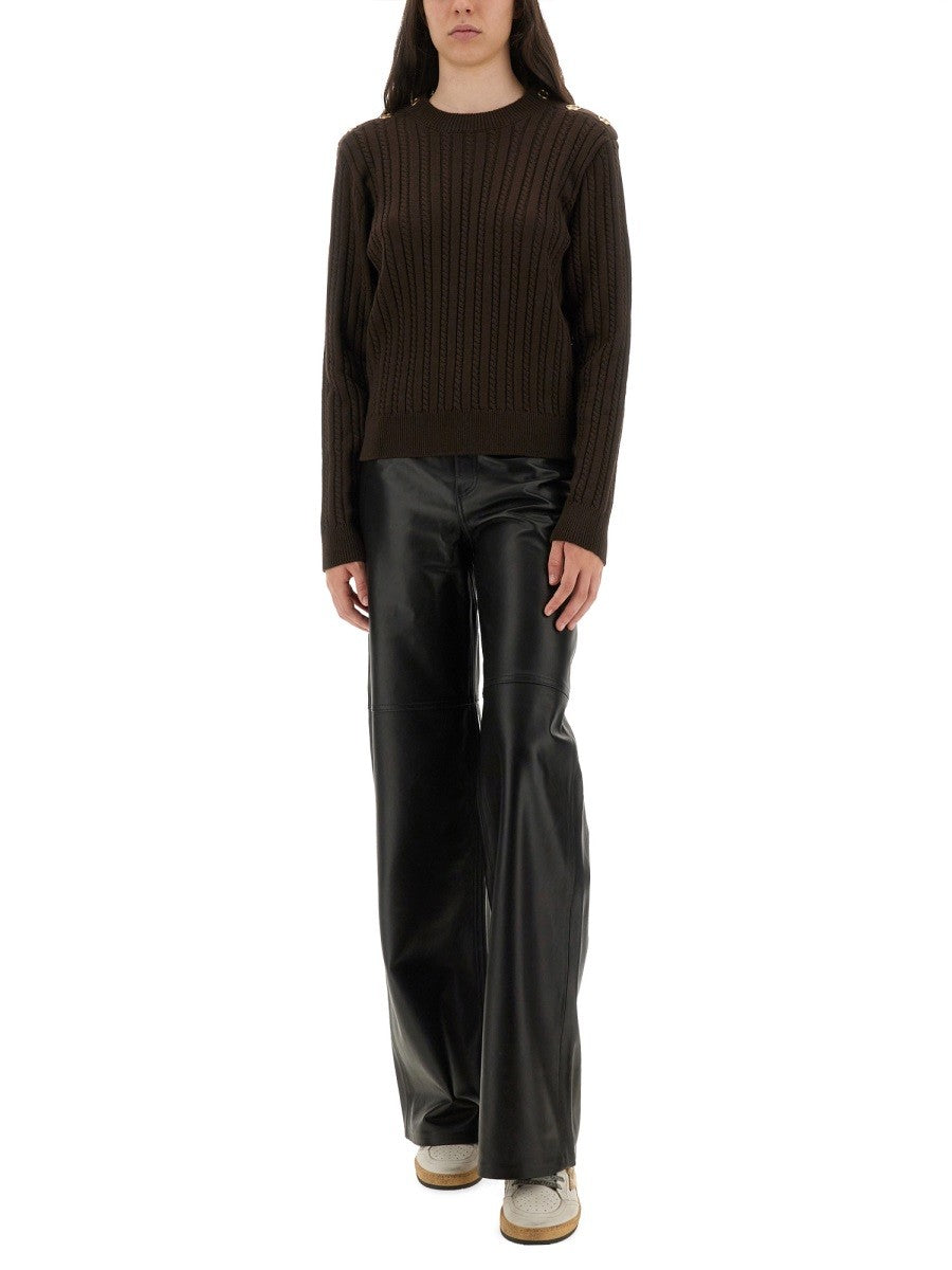 WOOL SWEATER WITH BUTTON DETAIL