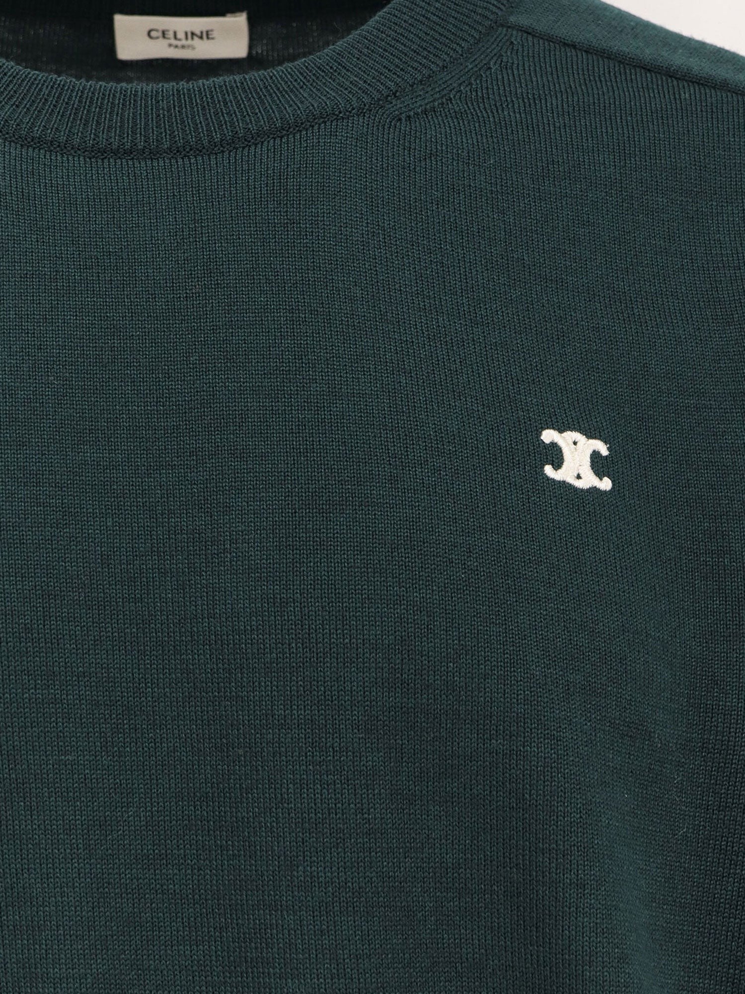 Wool sweater with embroidered logo on the front