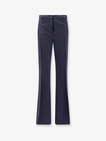 Wool trousers with iconic motif