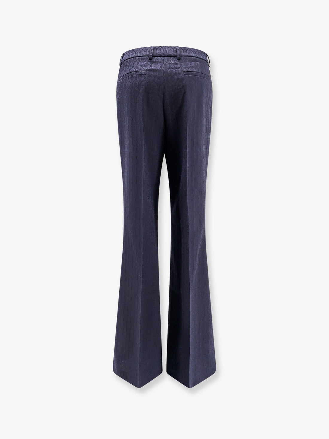Wool trousers with iconic motif