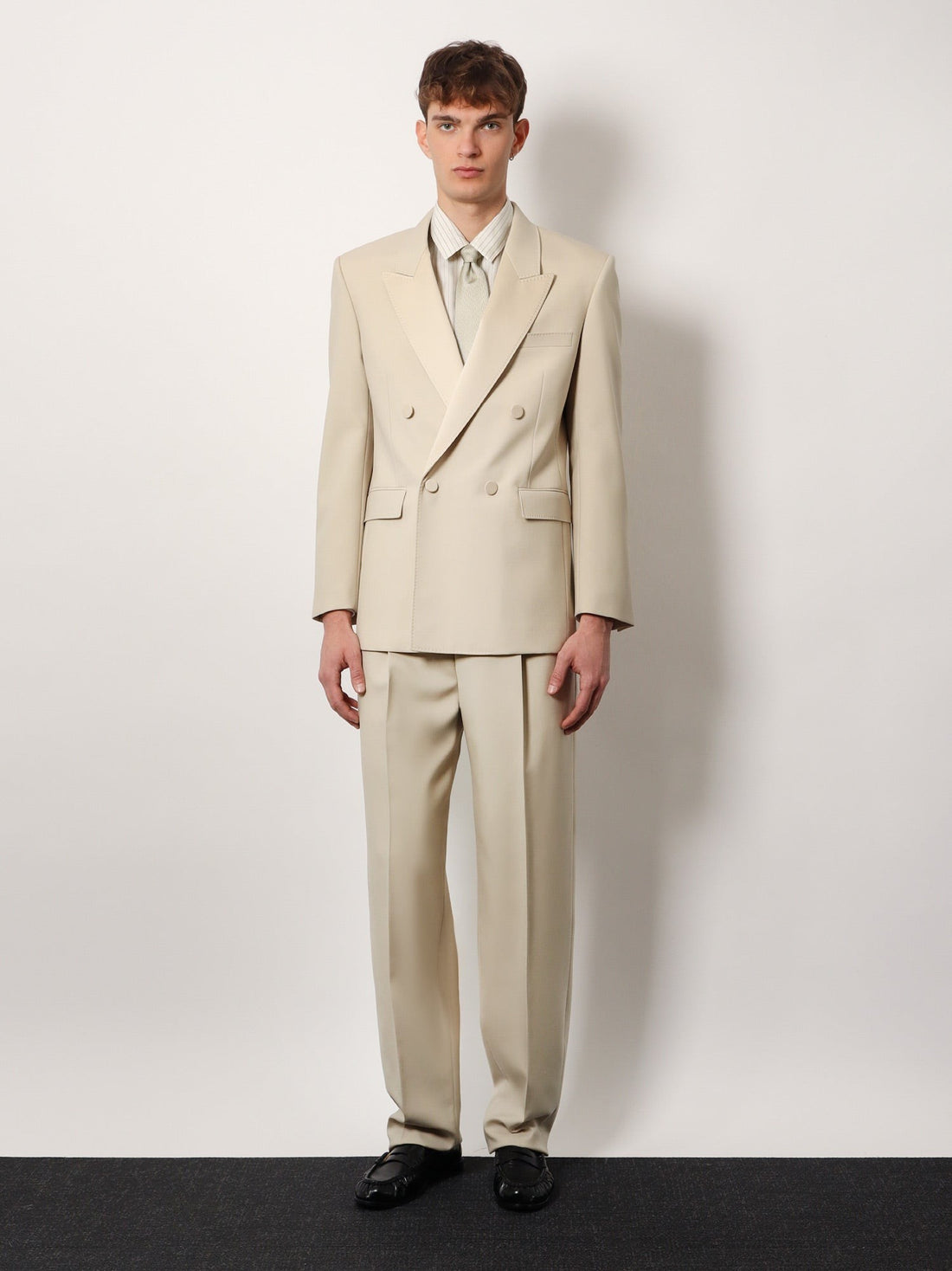 Wool tuxedo trouser with silk lining