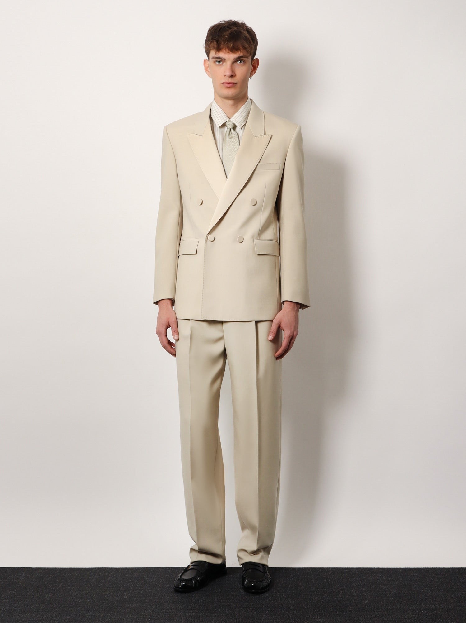 Wool tuxedo trouser with silk lining