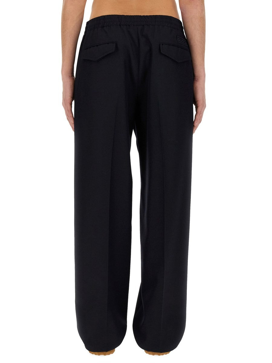 WOOL TWILL JOGGING PANTS