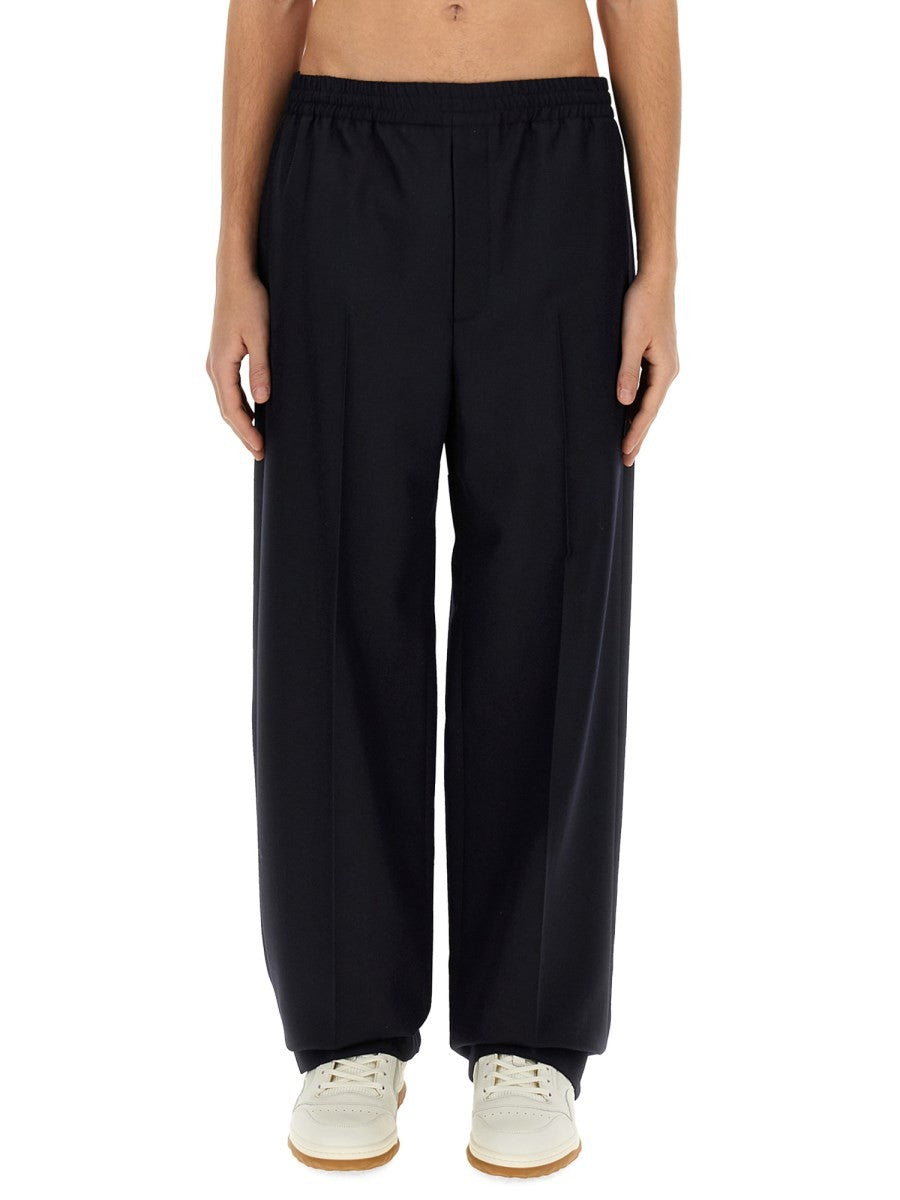 WOOL TWILL JOGGING PANTS