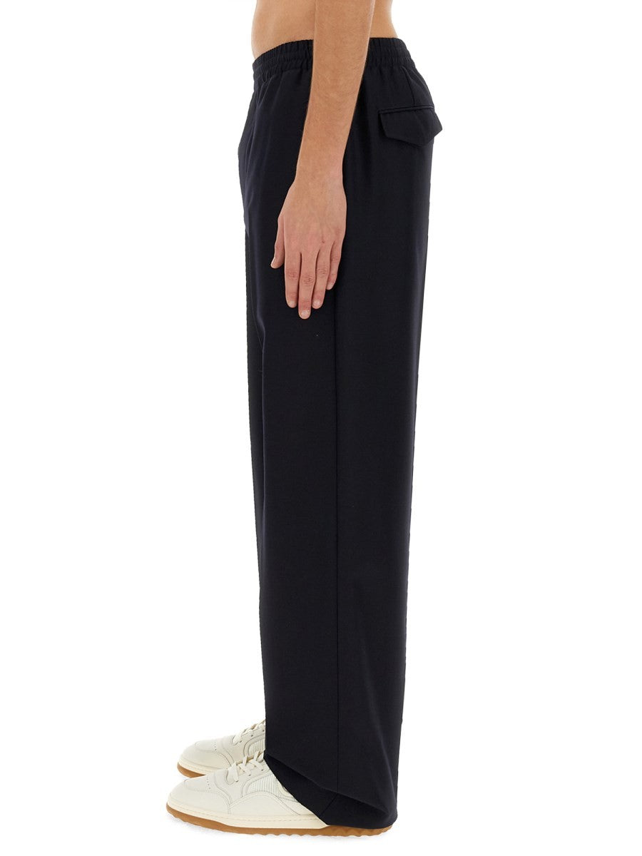 WOOL TWILL JOGGING PANTS