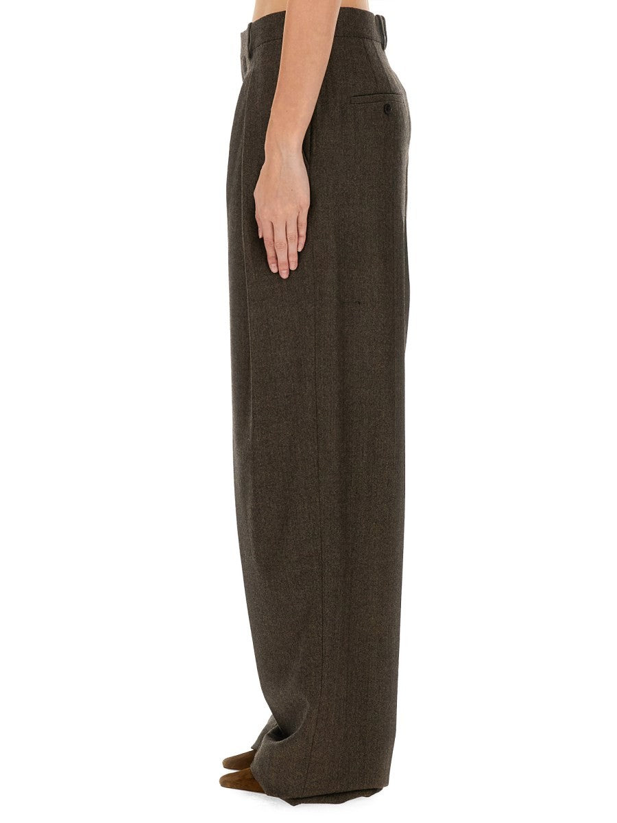 WOOL WIDE LEG PANTS