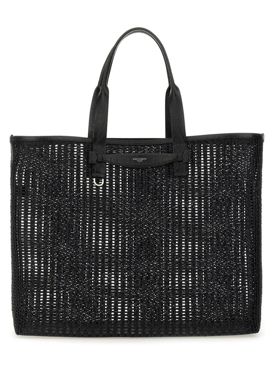 WOVEN MESH SHOPPING BAG