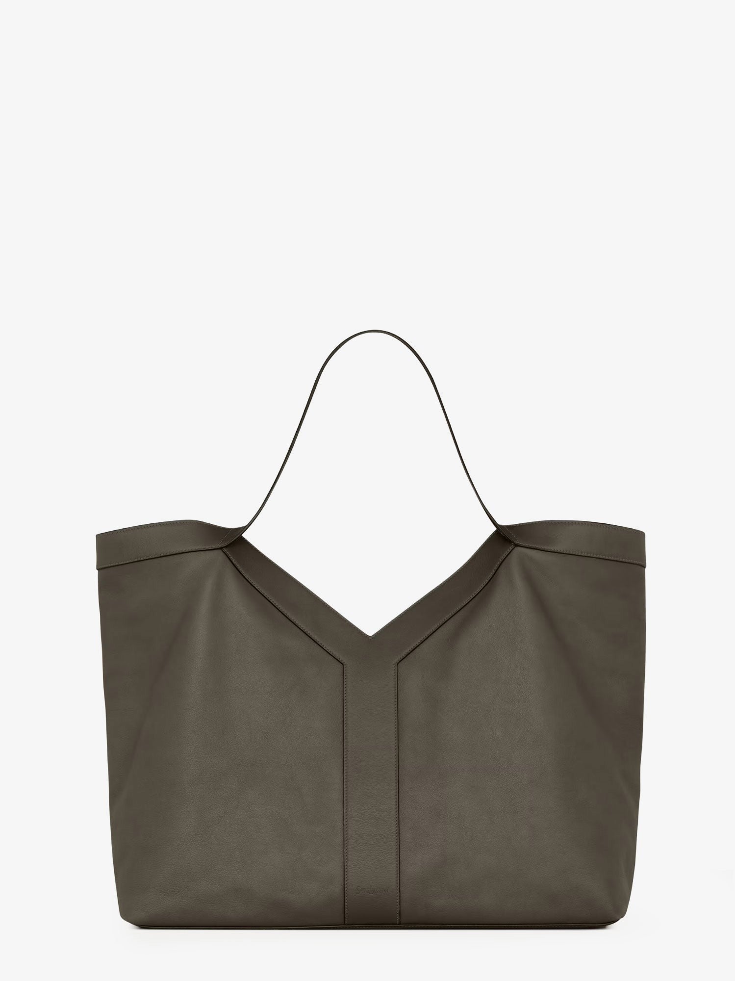Y Oversize leather tote bag