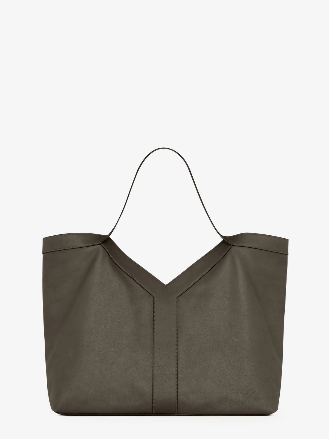 Y Oversize leather tote bag