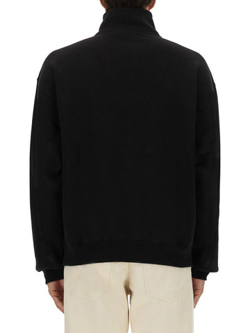 ZIPPERED TURTLENECK SWEATSHIRT
