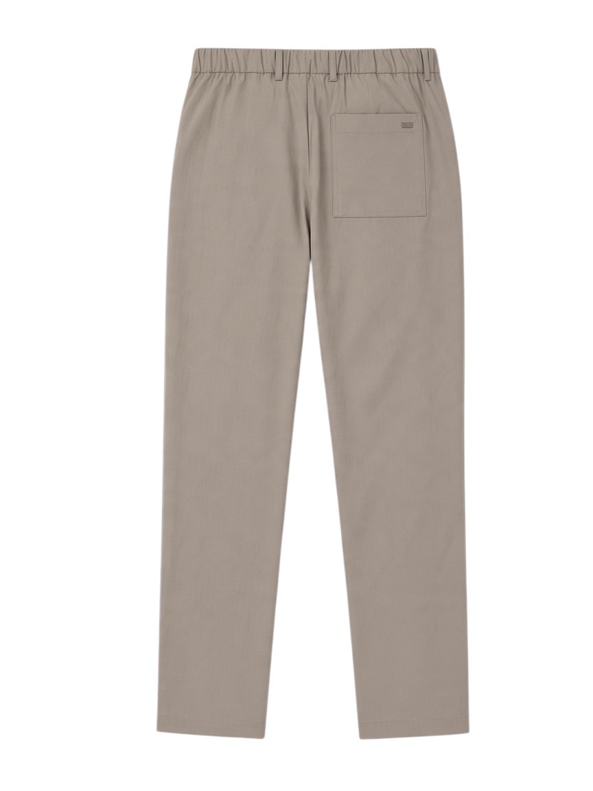 Herno men's dove grey technical fabric trousers, front view, crafted from polyamide and elastane with a modern, refined design, Made in Italy.