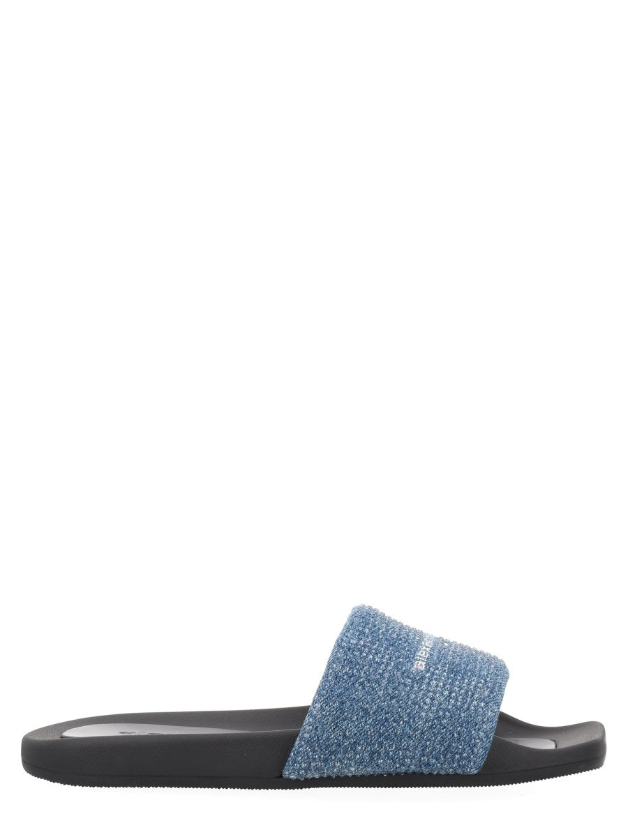 Alexander Wang - SANDALO SLIDE IN DENIM 1274679_1
