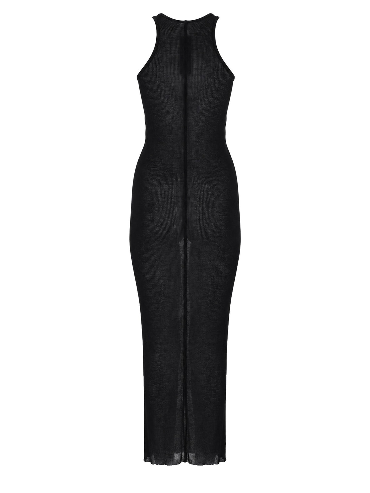RICK OWENS - Ribbed-knit Racer-back Maxi Dress