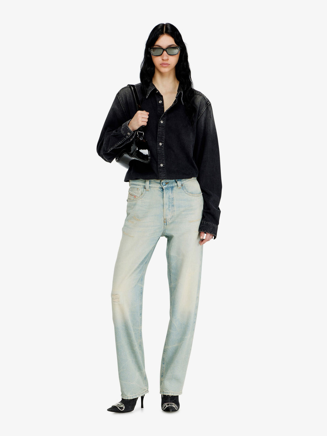 Diesel 1988 D-ARK jeans in washed-out blue denim