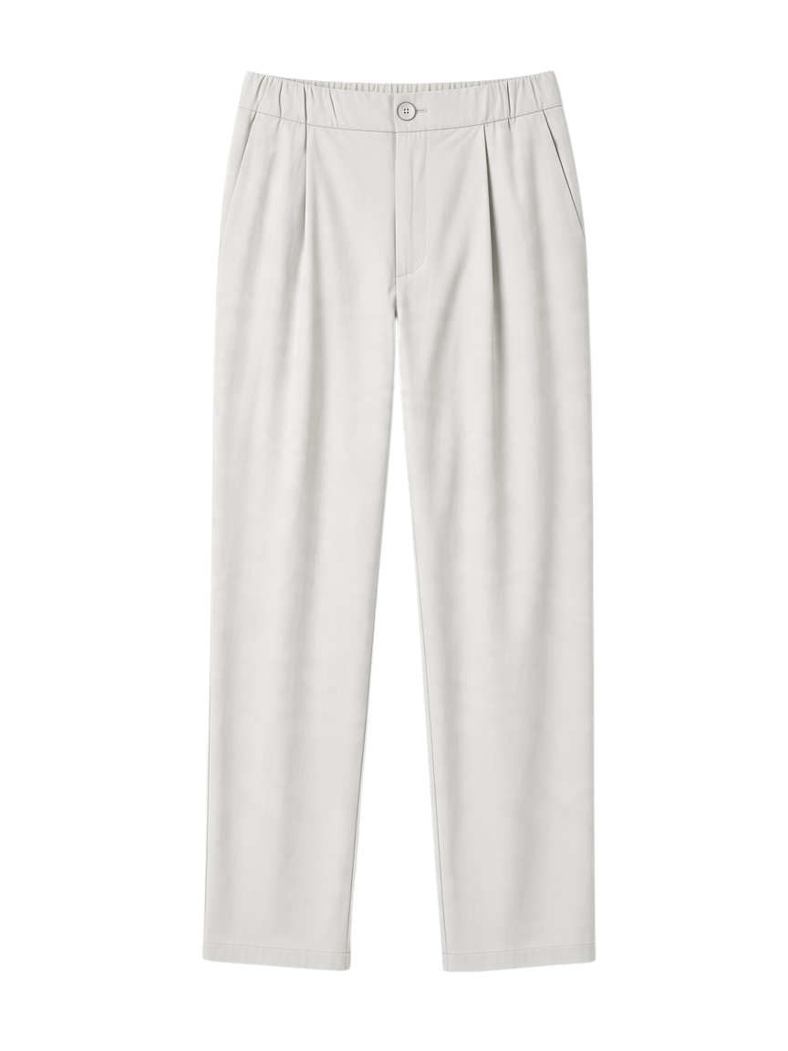 Herno men's grey stretch trousers, front view, crafted from polyamide and elastane technical fabric, Made in Italy luxury designer menswear.