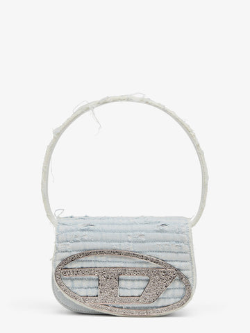 Diesel - 1DR denim shoulder bag with rhinestone D logo 1dr-denim-shoulder-bag-with-rhinestone-d-logo