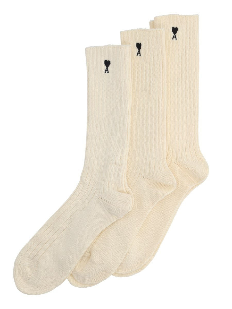 AMI PARIS - Ami de Coeur Socks 3-Pack - Unisex