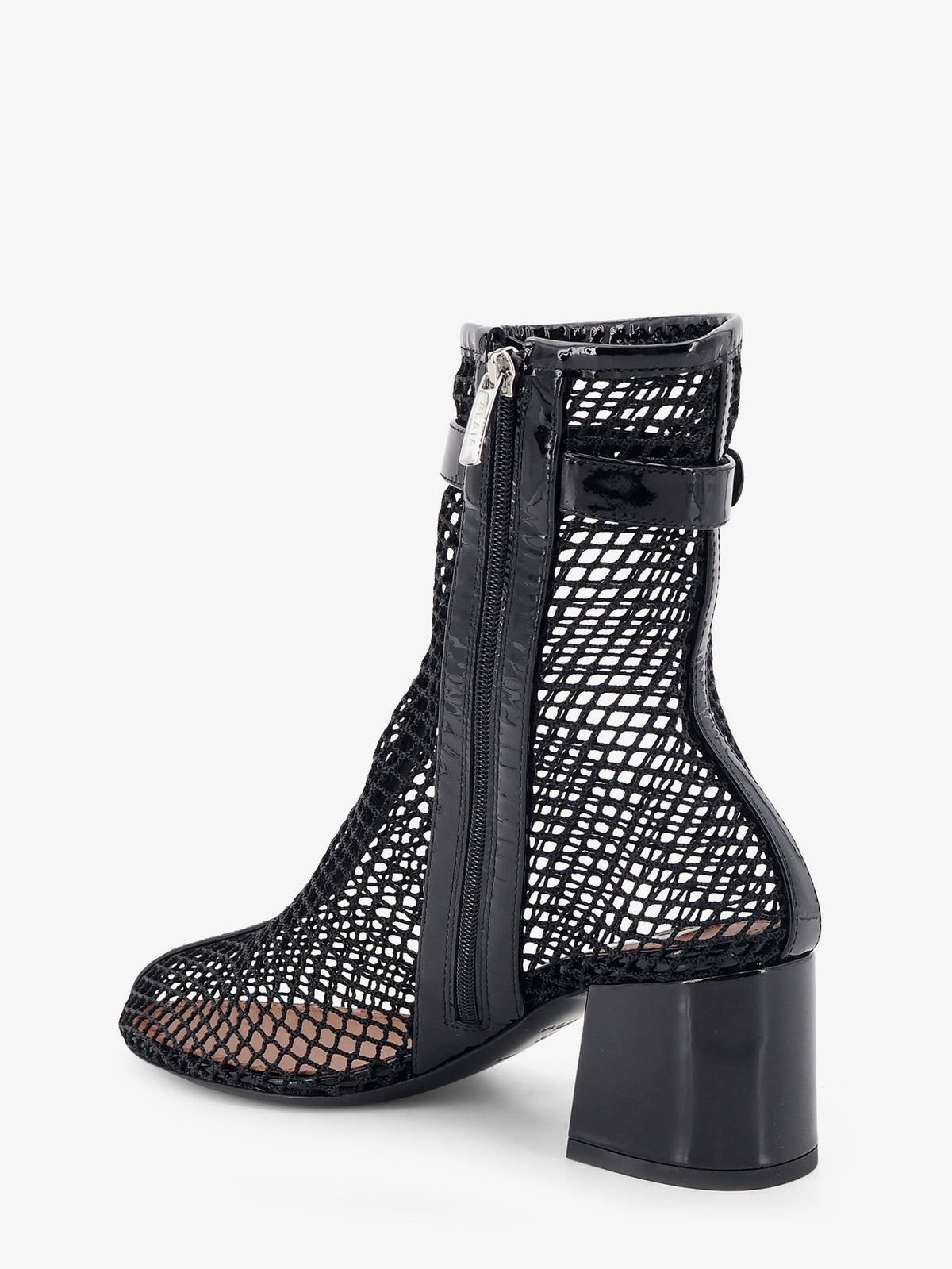 ALAIA - 55 mesh and patent leather boots