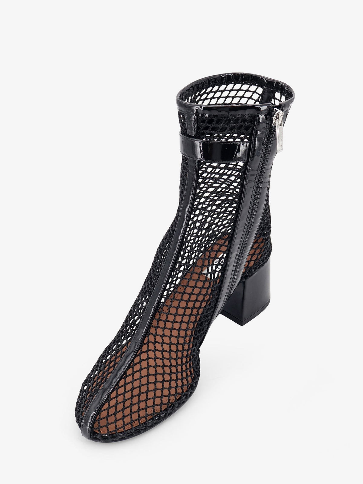 ALAIA - 55 mesh and patent leather boots