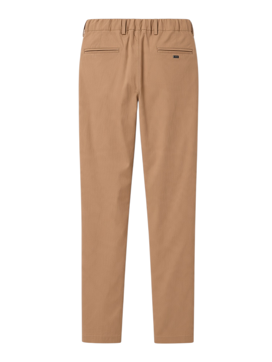 Herno men's beige technical fabric trousers, front view, crafted from 100% polyester with a modern, refined design, premium designer menswear.