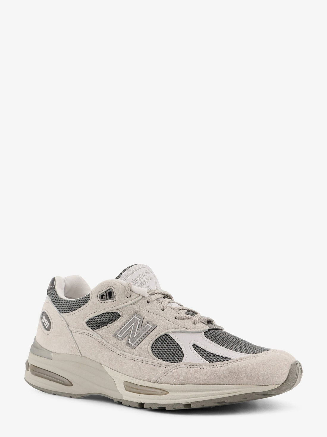 991 mesh and suede low-top sneakers
