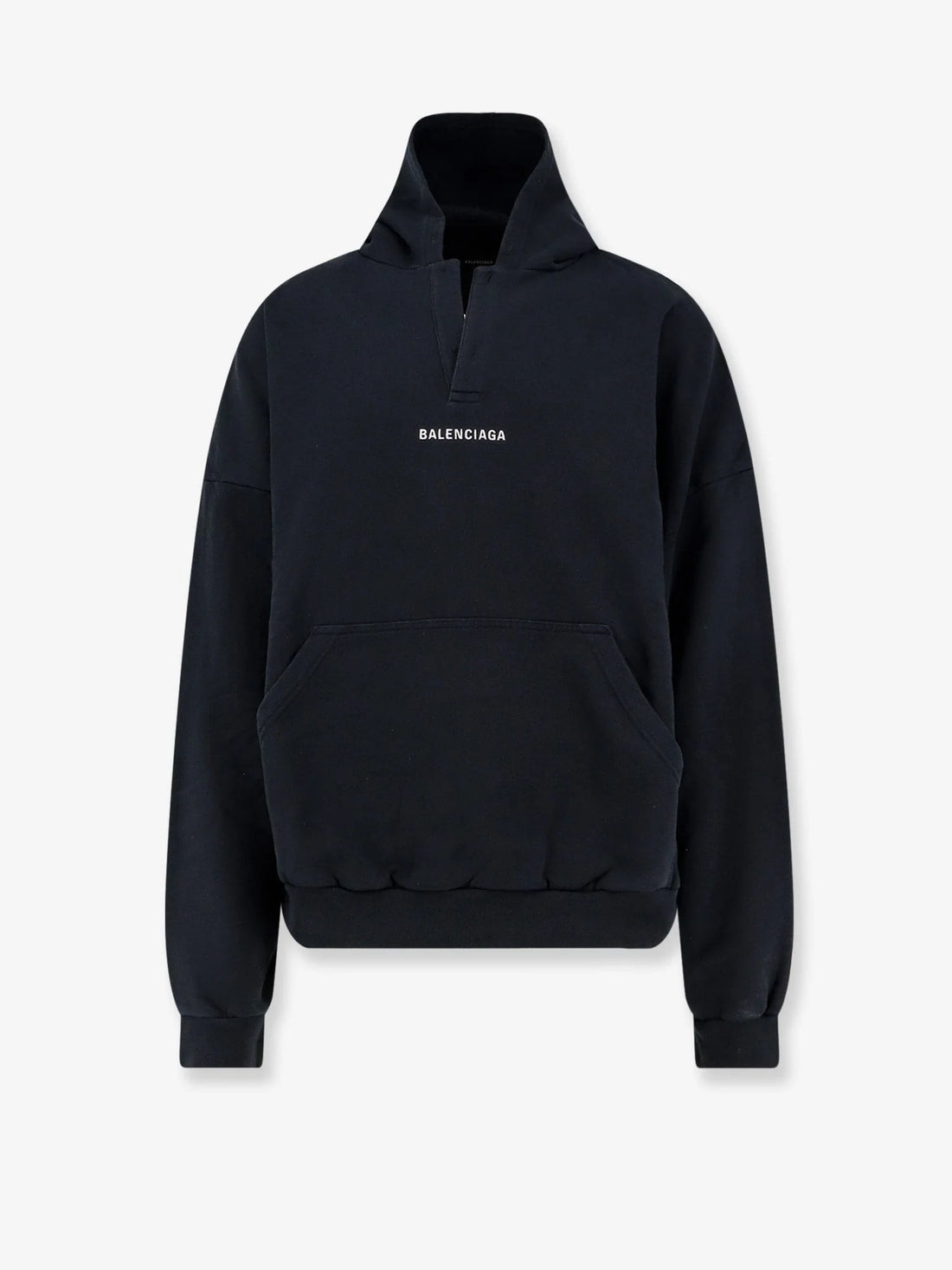 Balenciaga - SWEATSHIRT WITH LOGO Balenciaga_Cotton_hooded_sweatshirt_front