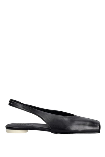 MM6 MAISON MARGIELA MM6 MAISON MARGIELA - Ballerinas Slingback in Leather - Black
