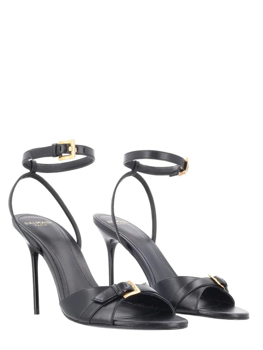 Balmain - Anthem Leather Heels Balmain_-_Anthem_Leather_Sandles_front