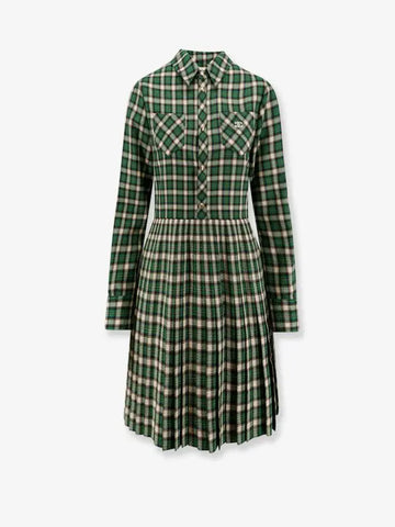 Celine - Tartan wool mini dress Celine_Celine_-_Tartan_wool_mini_dress